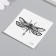 Tattoo on the body Black Dragonfly 6x6 cm