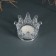 Glass of glass for 1 candle "Crown" transparent 5x7x7 cm