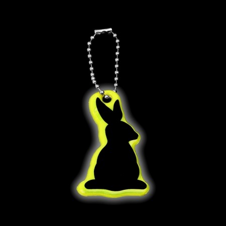 The reflective element "Rabbit silhouette", bilateral, 3.3 × 6 cm, color mix-3