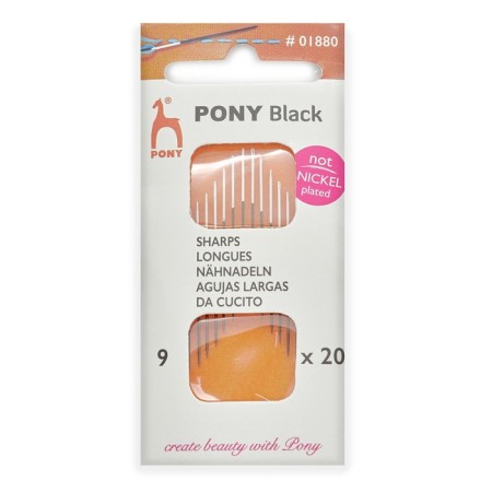 Manual needles Black Sharps, No. 9, White Ear, 20 pcs-2