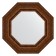 Mirror in the baguette frame, aged bronze with an ornament of 120 mm, 67x67 cm