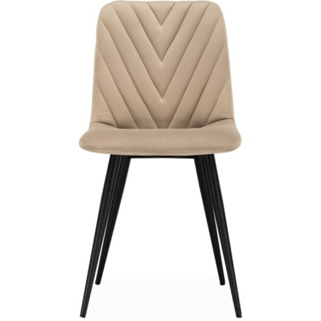 STULL OF A METALLARCASA RALF Metal/Velor, Black/Beige 44x53x83 cm-1