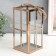 Climber metal, glass for 1 candle flashlight "Windows" top. Gold 22x11x11 cm
