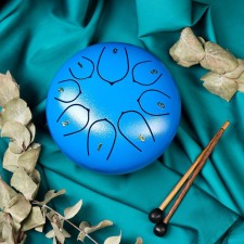 Musical instrument glucophone, blue, 8 petals, 15 x 9 cm