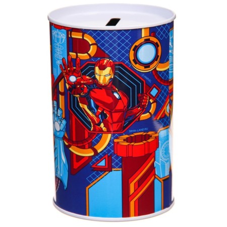Metal piggy bank, 6.5 cm x 6.5 cm x 12 cm "First Million", Avengers-3
