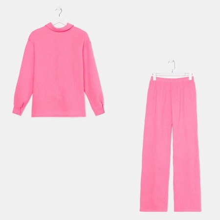Female pajamas (shirt and trousers) KAFTAN "BASIC" size 40-42, pink color-8