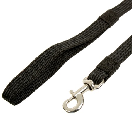 Kaponnoye Zononic leash with latex thread and reinforced carbine, 5 m x 2.5 cm, black-1