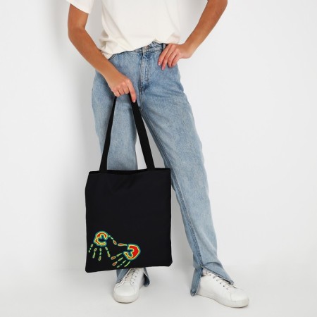 Bag Schoper "Hands" 35x0.5x40 cm, Department without lightning, without lining, black-6