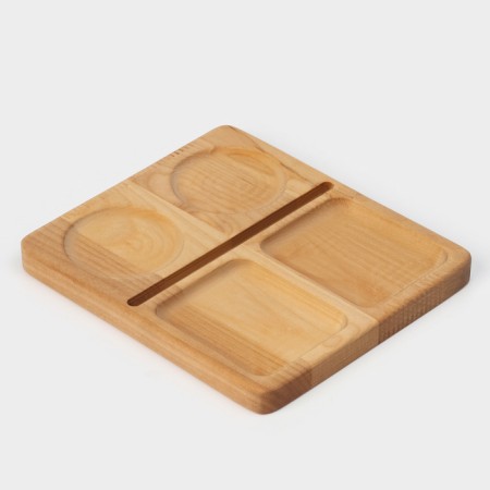 ADELICA supply dish 20 × 18 × 1.8 cm, soaked in oil, birch-6