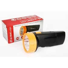 Фонарь аккумуляторный LED3827 5LED аккум. SLA 220В пластик. черн./желт. (кор.) Ultraflas