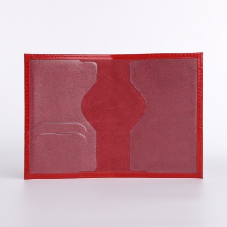 Passport cover, embossing, red glossy color-4