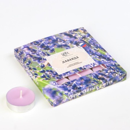 A set of tea candles of flavored "lavender", 10g, 9 pieces-1