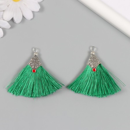 Decor for creativity Textile "Brush East" Green set 2 pcs 1.6x4.5 cm