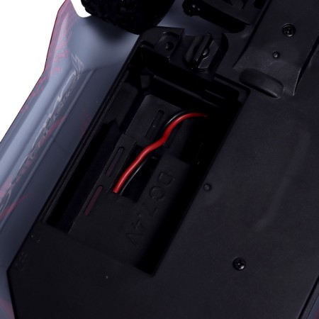 Drift radio controlled machine, drift, battery, light and smoke effects, interchangeable wheels, red color-9