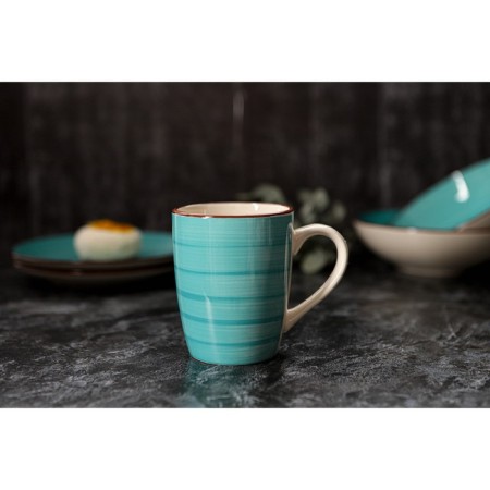 Mug ceramic shade "Sea World", 360 ml, blue color-8