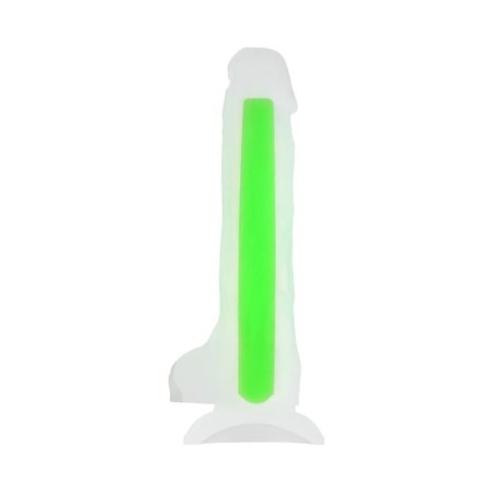 Фаллоимитатор светящийся в темноте Toyfa Clark Glow, силикон, цвет зелёный, 16,5 см-1