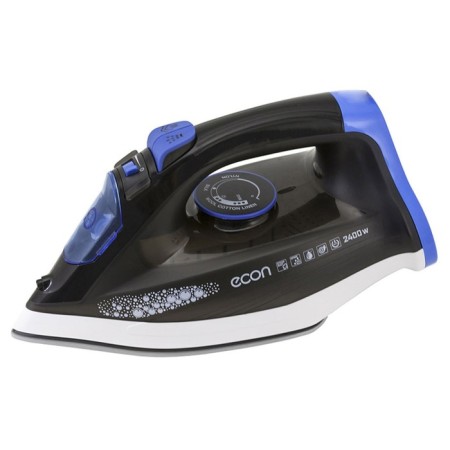 Iron ECON ECO-BI2404, 2400 W, ceramic soles, 320 ml, black-blue