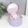 Casket to the leatherette for jewelry round "Lilac overflows" 12x17.5x17 cm
