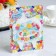 Candle for cake cloud "Happy Birthday" Multi -colored inscription, 8 cm