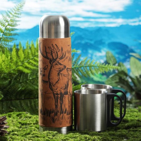 Set "Russian Hunt", thermos 500 ml, mug 2 pcs-1