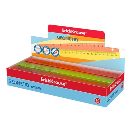 Line 20 cm Erichkrause Neon, plastic, transparent, mix-2