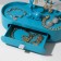 A deer decoration stand, oval stand, 26 × 25 cm, blue color