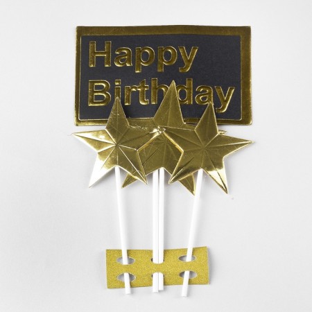 Topper "Happy Birthday", set of 4 pcs.-1