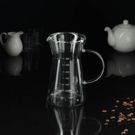 Kemex with a measured scale "Tipika", 300 ml, double glass-2