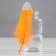 A set of goose feathers 15-20 cm, 10 pcs, orange with silver crumb
