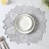 Set of serving napkins on the table “Flower”, 4 pcs, 43 × 43 cm, silver color