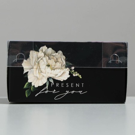 Corps for confectionery with PVC cover Present for You, 11.5 x 11.5 x 6 cm-1