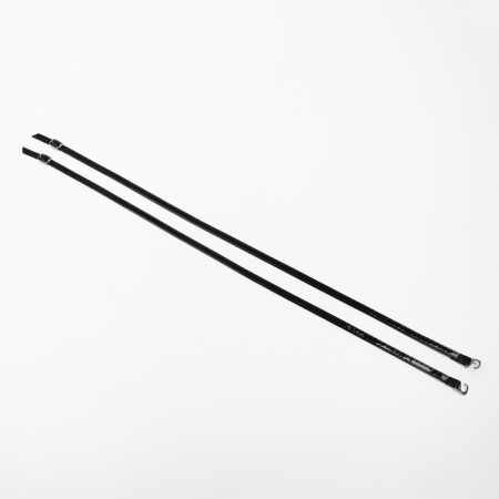 Shoe strap, artificial leather, 58 cm, 8 mm, 2 pcs, black color-1