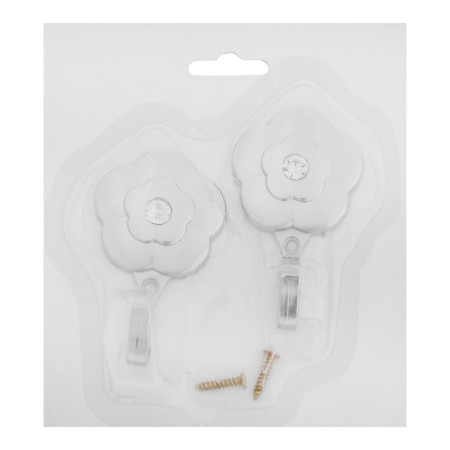 One -rod hook for curtains Cappio KC117, chromium color, 2 pcs-7