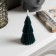 LED candle "Green Christmas tree" 7 × 15.5 × 7 cm, wax, battery CR2032, glow warm white