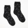 Women's socks "Snowflakes", black color, size 23-25