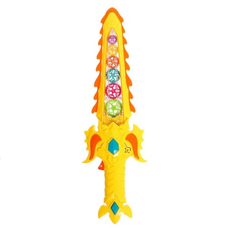 Sword with gears, light and sound effects, works from batteries-1
