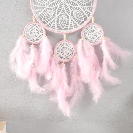 Dreams 4 rings "Lace Flower" Pink 24x54 cm-2