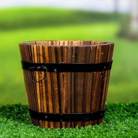 Kashpo wooden "Round shade" 10*10*10cm-2
