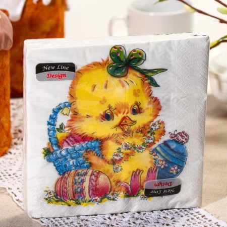 Paper napkins New Line Design "Tsyplenok", 3 layers, 33*33 cm, 20 pcs.