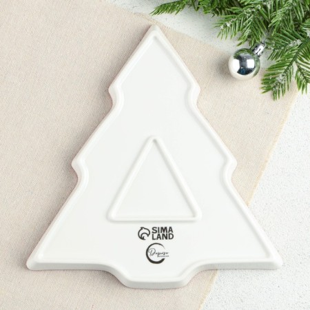 Ceramic plate "warmth and comfort", 23x22x2 cm, white color-2
