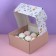 Self -charged box, with a window, "splendor" 19 x 19 x 9 cm