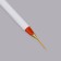 Brush for nail design "Hair", 17 cm, D - 1 x 14 mm, white/red color