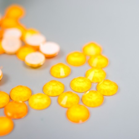 Decor for creativity "Fluorescent rhinestones. Yellow -orange" set of 60 pcs SS20 - 4.6 mm-1