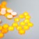 Decor for creativity "Fluorescent rhinestones. Yellow -orange" set of 60 pcs SS20 - 4.6 mm