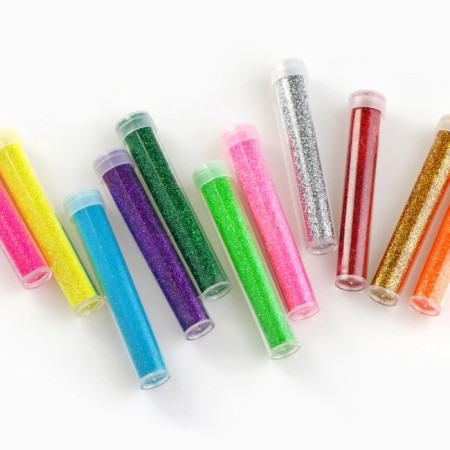 Cosmetic glitter, set 12 pcs, in a tube 3 grams