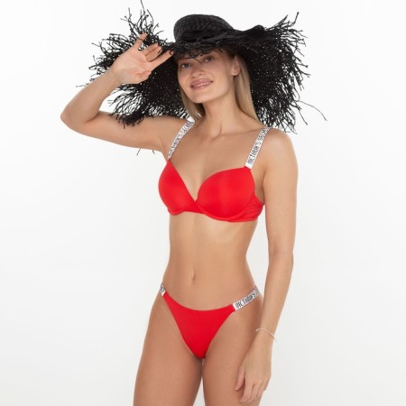 Female set (top and panties), red color, size 85V-4