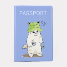 Cover for passport, blue color