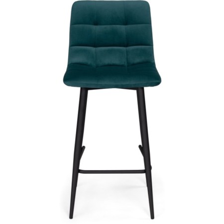 Baric stool for metal/velor, black/sea wave 43x42x93 cm-1