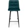 Baric stool for metal/velor, black/sea wave 43x42x93 cm