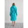 Women's bathrobe with a hood, size 50, turquoise, mahra
